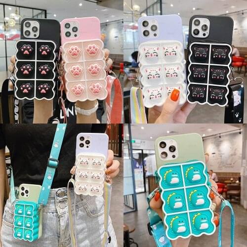 Chic 3D Cartoon Decompression Coin Bags Phone Case for Xiaomi Mi 11 Lite 11X 11i 10T Pro 10 Ultra 10S 10i Note 10 Lite 9T 9 8 A3