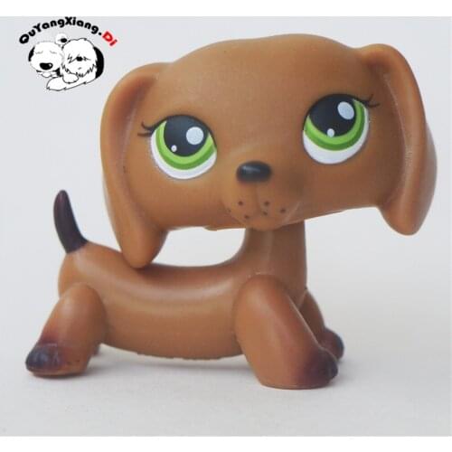 CWG088 Pet Shop Animal Brown sausage dog doll action Figure