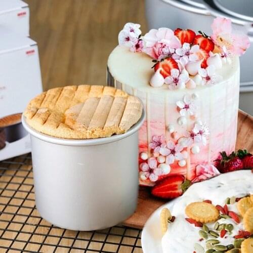 4/6/8 Inch Heightening Round Cake Mold Luminum Alloy Cheese Mold Baking Pan Cake Template Bread Baking Dishes Baking Pastry Tool