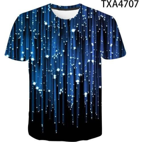 New Meteor Shower 3D Printed T Shirt Men Women Children Fashion Summer Short Sleeve Streetwear T-shirt Cool Boy Girl Tops Tees
