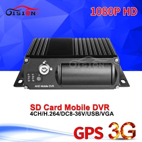 4CH Video/Audio Input 3G Real Time Video GPS Tracker 1080P HD Car Mobile Dvr Software Free CMSV6 Dual SD Vehicle Mdvr Free Ship