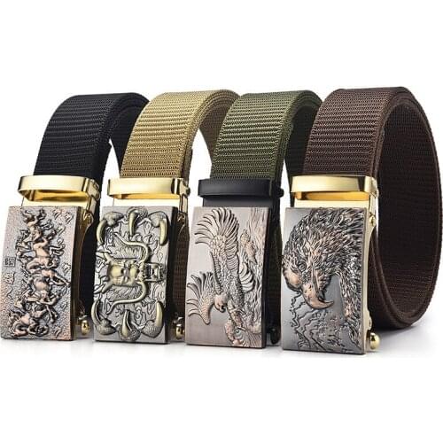 Canvas Metal Automatic Buckle Men Belt Outdoor Multifunctional Tactical Nylon Jeans Pants Belt Designer Unisex Belts