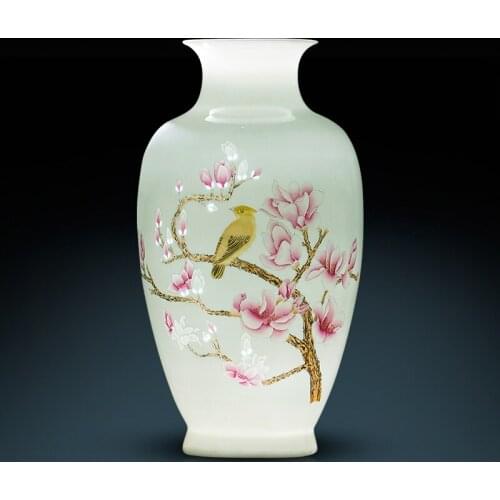 Jingdezhen Ceramic Vase Chinese Master Creative Hand Painted Pastel Flower vase Living Room Portraits Decorations porcelain vase