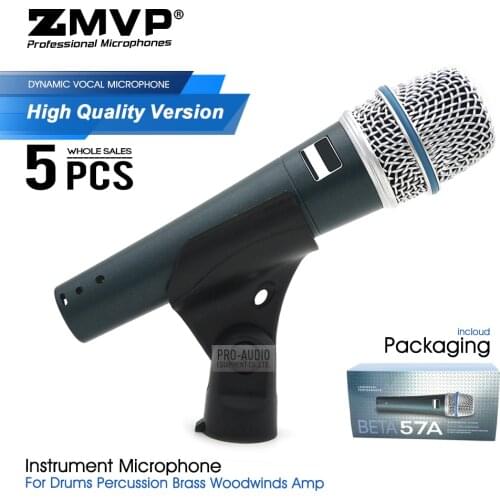5pcs High Quality Version BETA 57 Wired Microphone Professional Supercardioid 57A Instrument Mic for Karaoke Live Vocal Stage