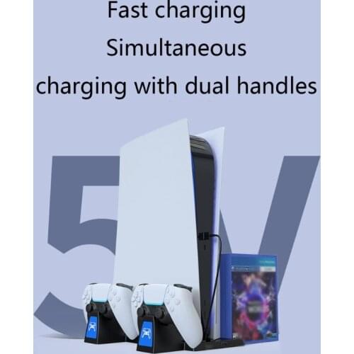 Multi-Functional Headphone Stand Charging Base Storage Bracket Compatible with PS5 Console & Controllers