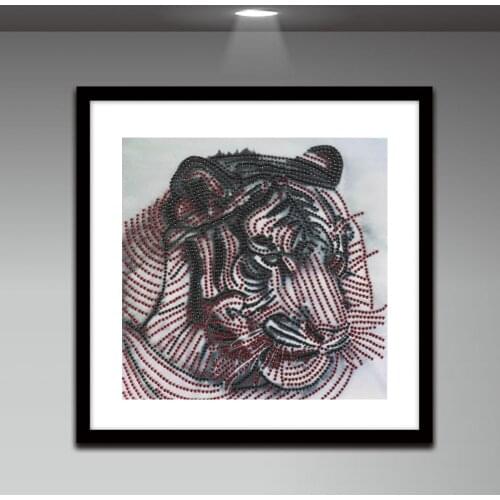 5D Special Shape Diamond Painting Lion Round Drill DIY Diamond Mosaic Animal Diamond Embroidery Set Handicraft Home Painting