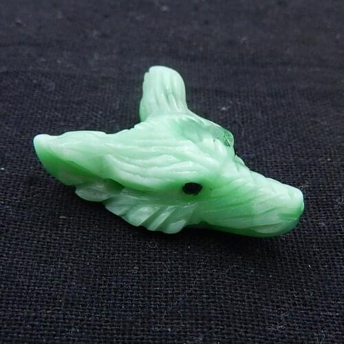 Natural stone,Carved wolf head Onyx,Fashion gemstone pendant,37x28x14mm,20g