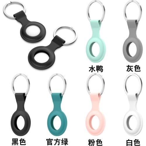 Newest For Apple Airtags Liquid Silicone Protective Sleeve For Apple Locator Tracker Anti-lost Keychain Protective Sleeve