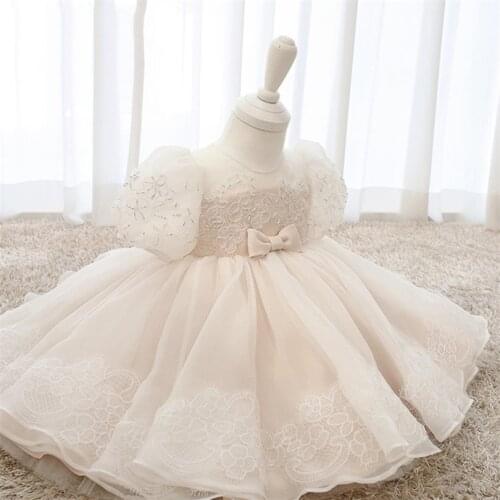 Baby Girls Dress 1st Birthday Party And Wedding Kids Dresses For Girl Lace Princess Dress For Girls Toddler Baby Baptism Gowns