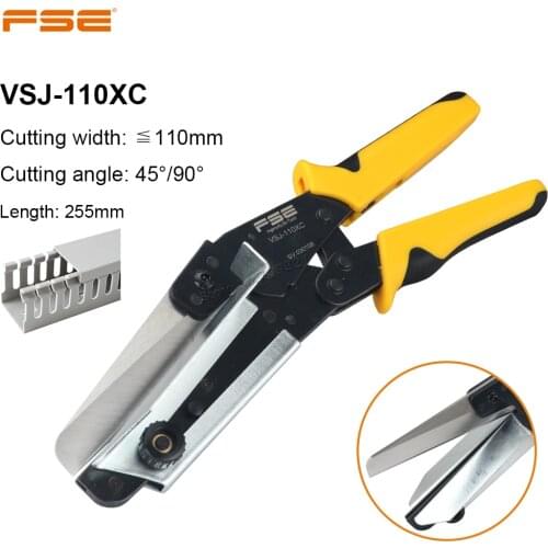 PVC Plastic Cable Trunking Cutter Adjustable Professional Snap Shear 45°-90° Cutting Pliers Electrican Hand Tool VSJ-110XC