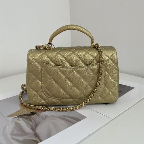 Luxury Brand Mini Handbag 2021 Fashion New High Quality Leather Womens Designer Lingge Chain Shoulder Crossbody Flip Bag