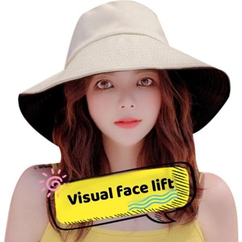 Sun Hat Summer Foldable Bucket Hat for women Outdoor Sunscreen Cotton Fishing Hunting Cap Anti-UV wide brim bucket Sun hat