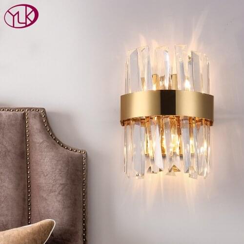 Fast Delivery Modern Wall Sconce Lighting Creative Design Bedroom LED Crystal Wall Lamp Bedside Home Wall Light Fixture Via DHL