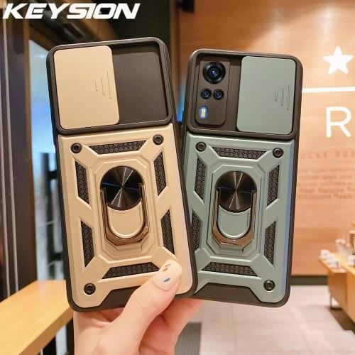 KEYSION Shockproof Case for VIVO Y51 Y51A Y31 Y53S Y20 sG Y20A Y12 Y15 Y17 Push Pull Camera Protection Phone Cover for VIVO V21