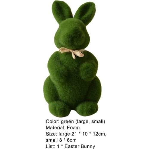 Doll Ornament Lovely Simulation Foam Easter Bunny Decoration for Living Room