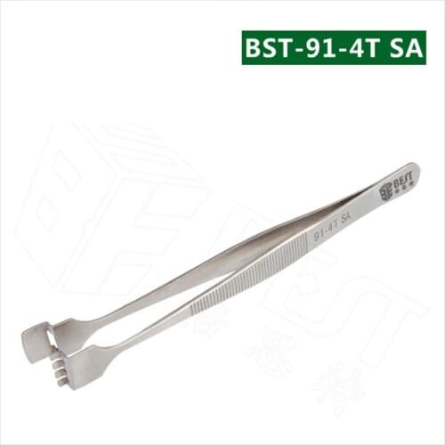 High Qualtiy SA anti-static Stainless Steel Crystal Wafer Tweezers hand tools for BGA PCB Motherboard phone Repair Tools