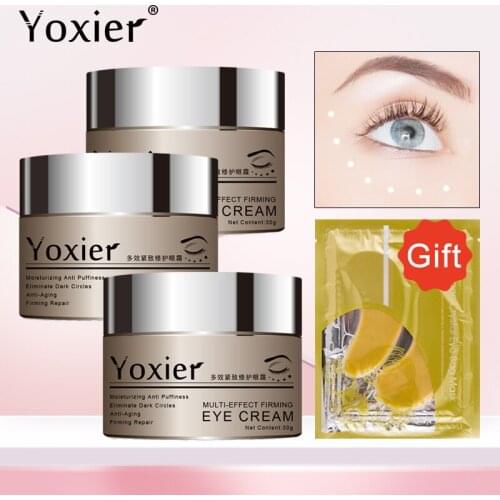 Yoxier Eye Cream Moisturizing Anti-Aging Anti-Puffiness Fine Lines Dark Circles Lifting Firming Repair Snail Face Skin Care 3Pcs