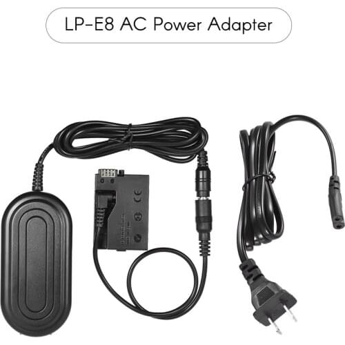 Andoer ACK-E8 AC Power Dummy Camera Charger Battery Adapter for Canon 700D 650D 600D 550D /Rebel DSLR