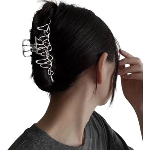 2021 New Fashion Hair Clips Metal Hairpin Hair Claw Silver Punk Irregular Hair Clip Hair Accessories For Women Girls