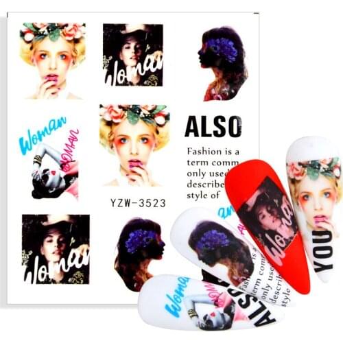 Star Poster Water Decal Nail Art Decorations Nails Sticker Tattoo Full Cover Beauty Letter Decals Manicure Supplies Accessorie