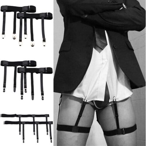 1 Pair Adjustable Sexy Punk Leg Stockings Cincher Strap Women Girls Men PU Body Harness Garter Belt