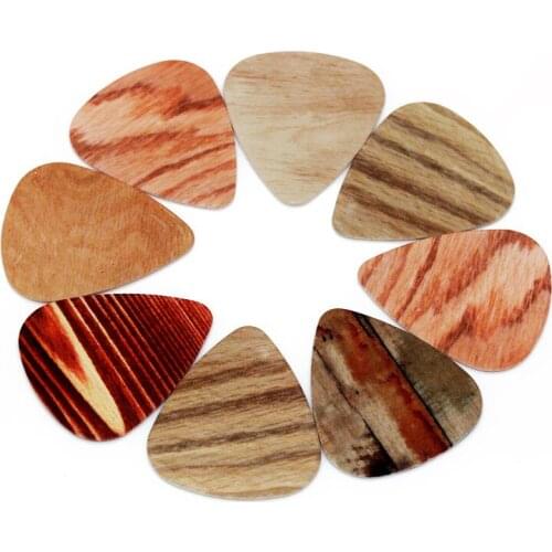 10pcs Chinese Style Guitar Picks 0.71mm Thickness Guitar Plectrum for Acoustic Electric Bass Dragon Wood Grain Stripe Parts