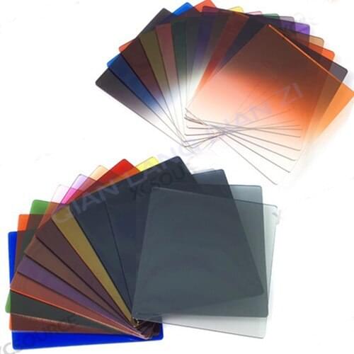 100% GUARANTEE 2kit x 24pcs Square Full + Graduated Gradual Filters Set Color for Cokin P Series