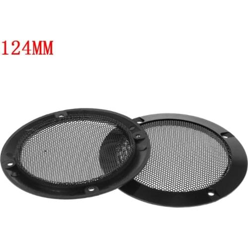 2PCS Protective Speaker Cover Steel Mesh Grille Grills Decorative Circle DIY Accessories Black