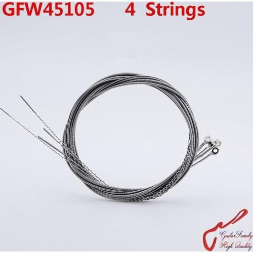 1 Set GuitarFamily GFW45105 Stainless Steel 4 Strings Electric Bass String ( 045-105 ) Made IN Korea