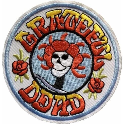 5PCS/lot Letter Skull Floral Embroidered Patches Iron on Sunflower Embroidery Patch for Clothes Adhensive Decoration Applique