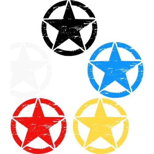 50cm Big Stickers on Cars Army Star Distressed Decal for Jeep Sticker Large Vinyl Military Hood Graphic Body Fits Most Vehicles
