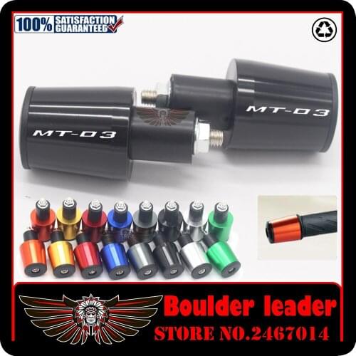 Motorcycle Accessories 7/8'' 22MM Handlebar Grips Handle Bar Cap End Plugs For YAMAHA MT-03 MT03 MT 03 2015-2018