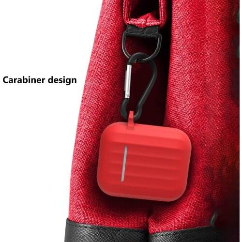 Support Dropshipping Earphone Accessories Silicone Protective Case with Lanyard Hook for AirPods 1/2 Bluetooth Earphones