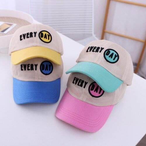 Doitbest Mesh Children Baseball Cap Summer Breathable EVERY DAY Letters kids Hats Boys Girls Caps child snapback Hat gorras