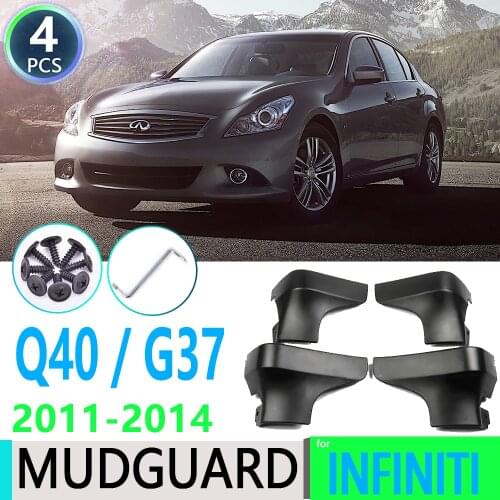 For Infiniti G25 G35 G37 Q40 V36 2007~2015 2010 2011 2012 2013 2014 Fender Mudguard Mud Flaps Guard Splash Flap Car Accessories