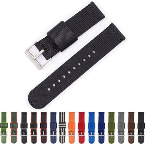 Quick Release Canvas Nylon Strap For TicWatch Pro 2021/3 GPS/GTX Wristband For TicWatch E3 GTH Band Replace Bracelet Watchbands