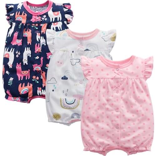 Baby Summer Clothes Boys And Girls Cotton Short Sleeve Outfit Infant Jumpsuit 6-24 Months Baby Romper
