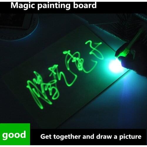 Puzzle Drawing Toys Sketchpad Children Drawing Board Graffiti Non Magnetic Fluorescent Drawing Board Magical Gift for Baby A099