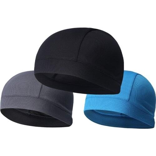 DICSHKI Breathable Summer Cycling Caps Ice Fabric Anti-UV Bicycle Head Scarf Helmet Liner Sports Fishing Running Hat Free Size