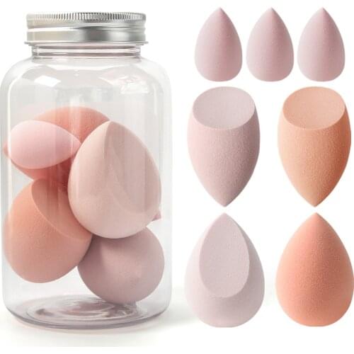 Different Sizes Makeup Sponge Dry&Wet Use Cosmetic Puff Sponge Maquiagem Foundation Powder Blush Beauty Tools with Storage Box