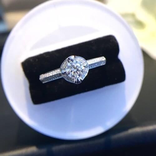 Natural Diamond 18K Gold Pure Gold Ring Beautiful Gemstone Ring Good Upscale Trendy Classic Party Fine Jewelry Hot Sell New 2020