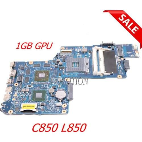 NOKOTION Brand new H000052720 laptop motherboard For Toshiba L850 C850 PGA989 HD 1GB HM76 Mainboard WORKS