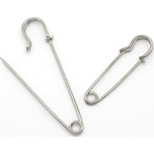 Silver Color Metal Safety Pins Stitch Holders Brooch Craft Findings DIY Sewing Tools Jewelry Apparel Accessories