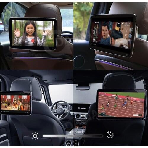 13.3 inch 2021 Android 10.0 System Screen car headrest monitor For Mercedes-Benz 4K HD Playback car rear seat video