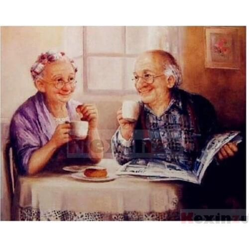 Kexinzu Full 5D DIY Square/Round Drill Diamond Painting "Grandma" 3d Diamond Embroidery Mosaic Cross Stitch Decor Gift K67