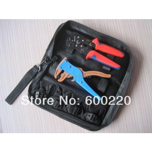 Terminal Crimping Tool Set DN-K02C with cable stripper&cutter and replaceable 4pcs die sets,crimping tool kit