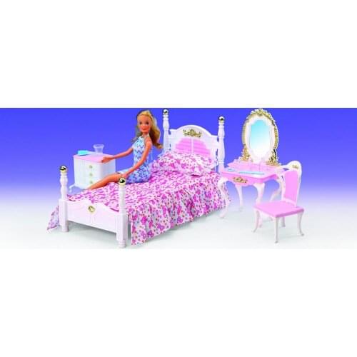 Original for barbie bed table bedroom furniture set 1/6 bjd princess dressing table doll accessories child toy gift