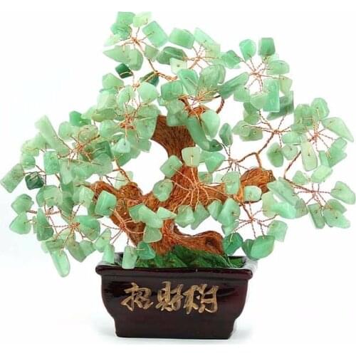 Natural crystal craft tree , the lucky feng shui tree as the mascot, bring in wealth and treasure fortune treegren free shipping