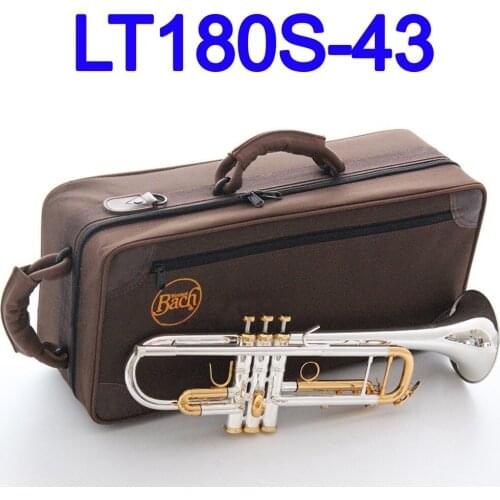 New De Xin Bb Trumpet LT180S-43 Silver Plated Gold Keys Music Instruments Profesional Trumpets Student Included Case Mouthpiece
