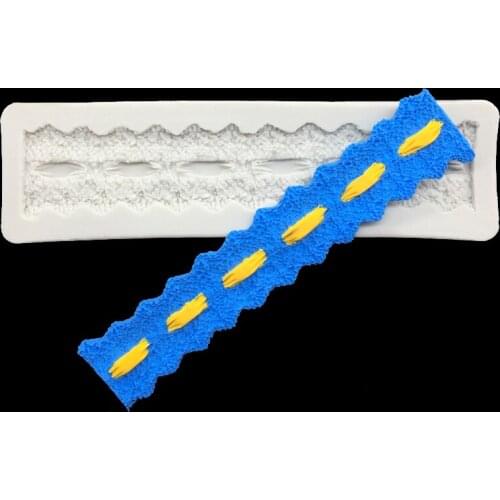 Wholesale 10 pcs Lace Shape Silicone Mold Sugarcraft Chocolate Cupcake Baking Mold Fondant Cake Decorating Tools